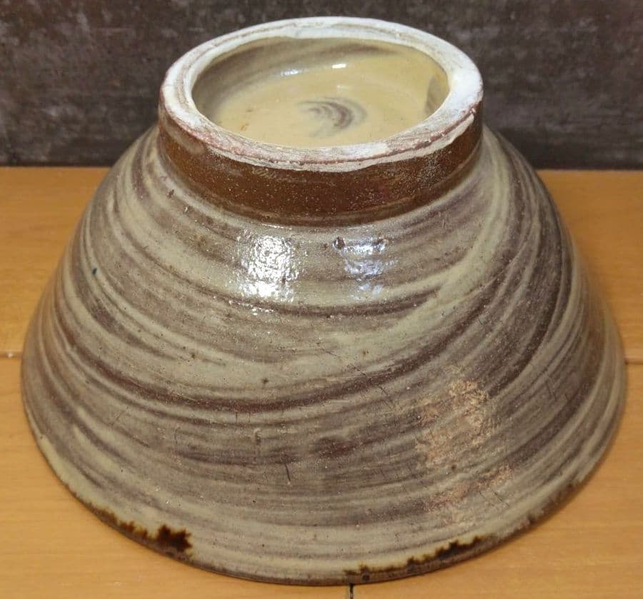 人間国宝 金城次郎 魚紋茶碗(笑魚2）栞 共箱 美品 壺屋焼 壷屋焼 希少品