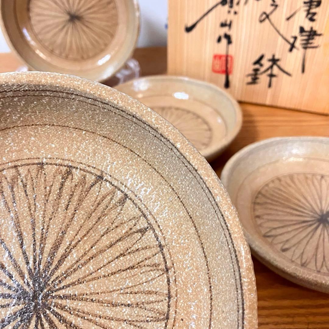 瀬戸唐津　菊花文　鉢　5枚