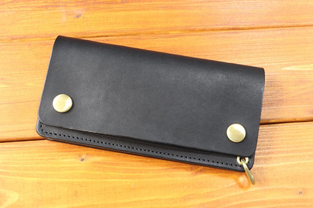 ロングトラッカーウォレット　真鍮　栃木レザー