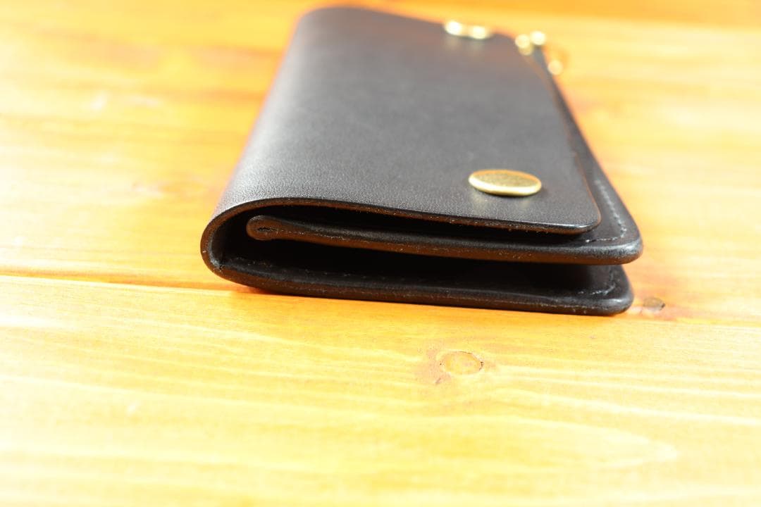 ロングトラッカーウォレット　真鍮　栃木レザー