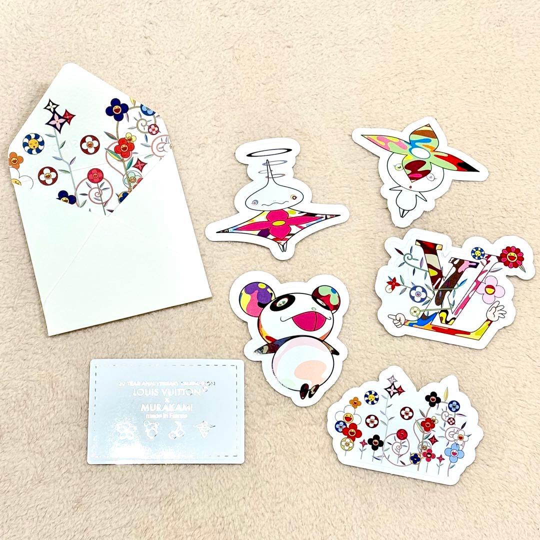 限定レア☆ルイヴィトン 村上隆 ステッカー 6枚 封筒 マルチカラー モノグラム