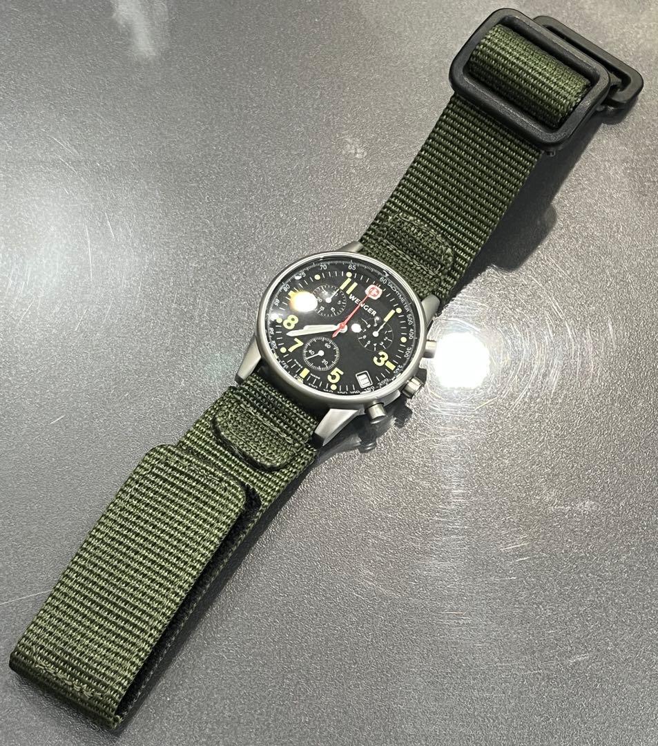◾️電池新品交換済◾️WENGER ウェンガー メンズ クロノグラフ 7072X