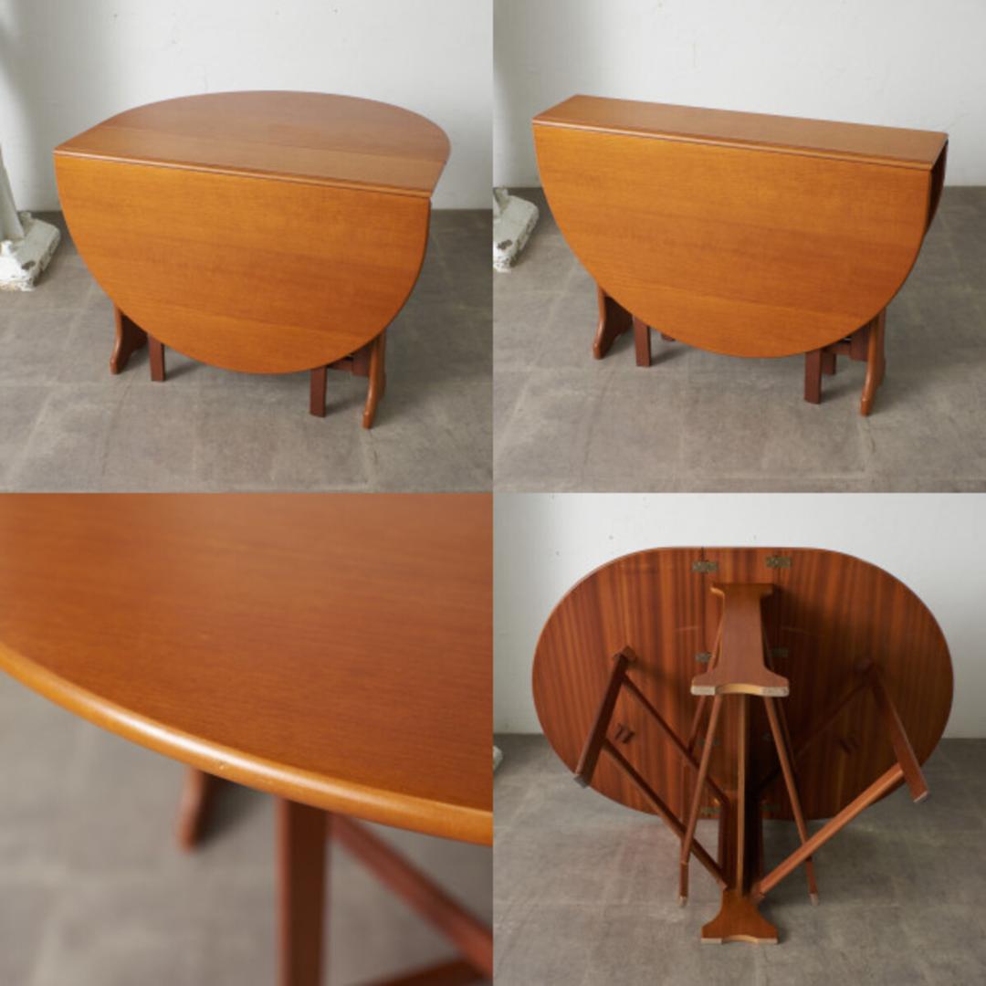 86352★イギリス ヴィンテージ ゲートレッグテーブル ダイニングテーブル