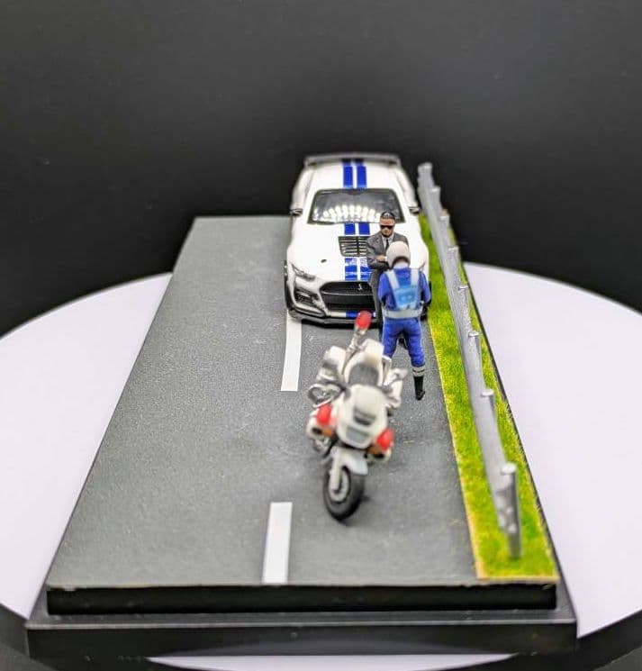 1/64交通取締り風のジオラマ
