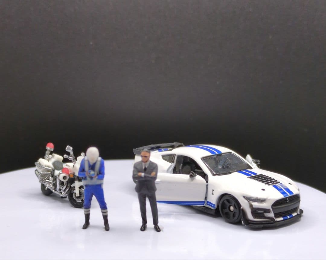 1/64交通取締り風のジオラマ