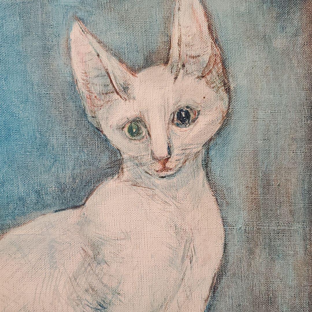 【hanako】猫　油絵104