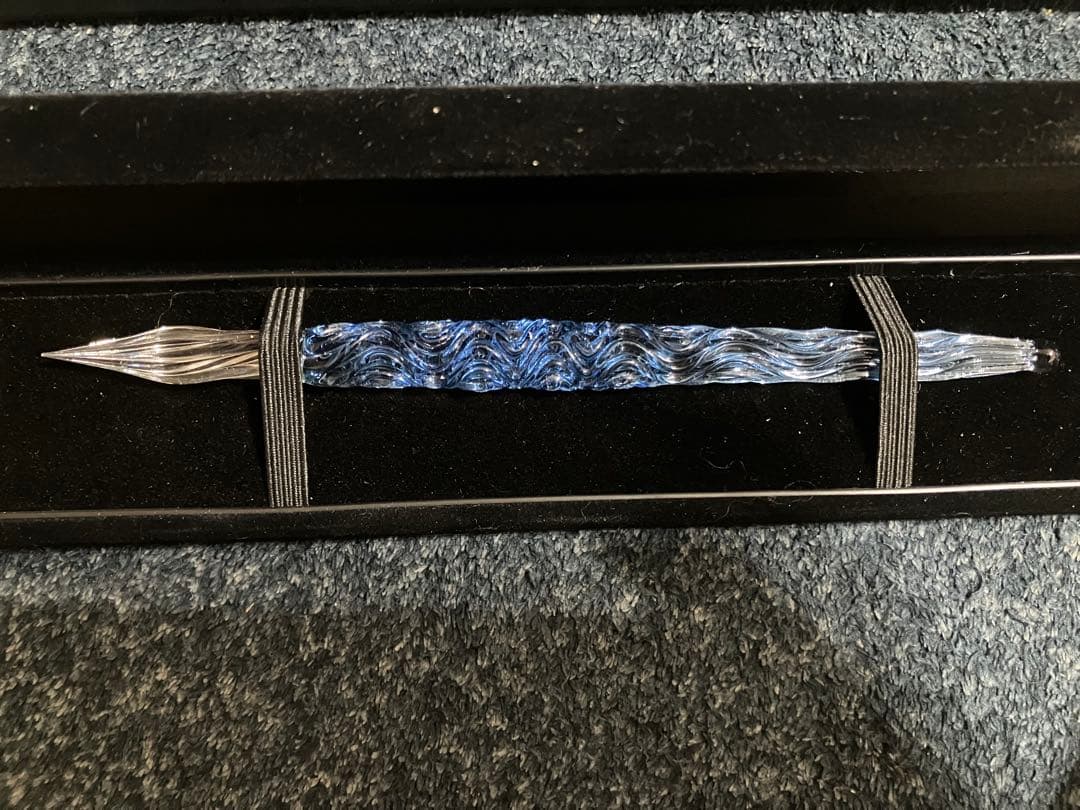 ガラスペン 雅 せせらぎブルー 細字 菅清流 付属品セット