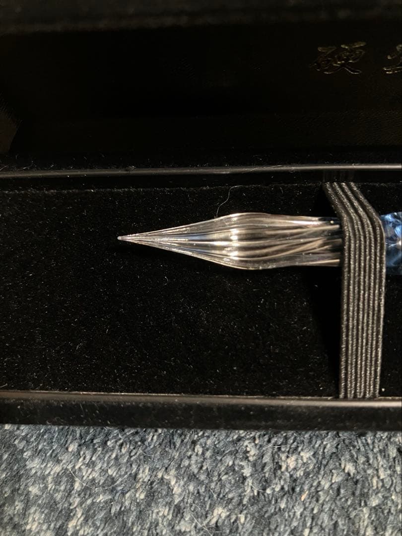 ガラスペン 雅 せせらぎブルー 細字 菅清流 付属品セット