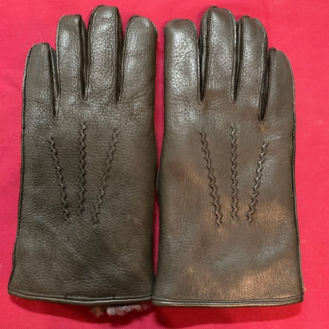 DENTS ダークブラウン レザー手袋　レア
