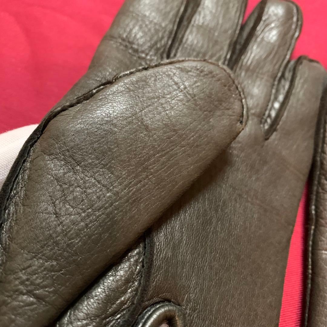 DENTS ダークブラウン レザー手袋　レア