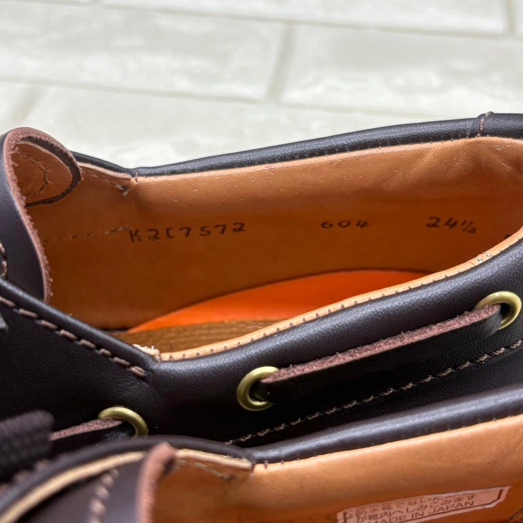 【未使用級】リーガルウォーカー 3アイレットモカ 604 24.5 訳あり 濃茶