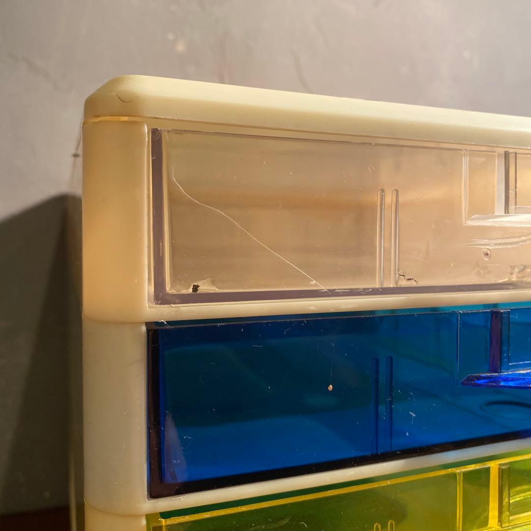 昭和レトロ 五段書類入れ 小引き出し 収納 レトロポップ スペースエイジ