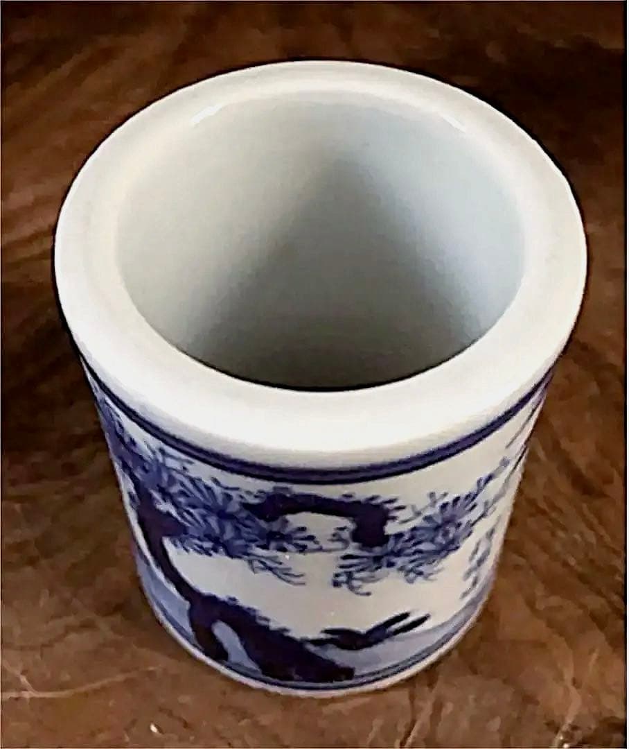 茶器 煎茶 道具 染付 蓋置 共箱 時代