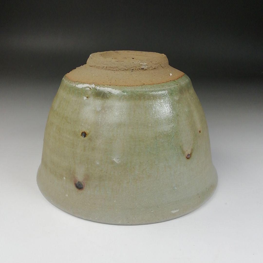 Ｔ３１９　茶碗　『灰釉　茶碗』『福海窯　水野鉐一 作』　共箱　抹茶碗　茶道具