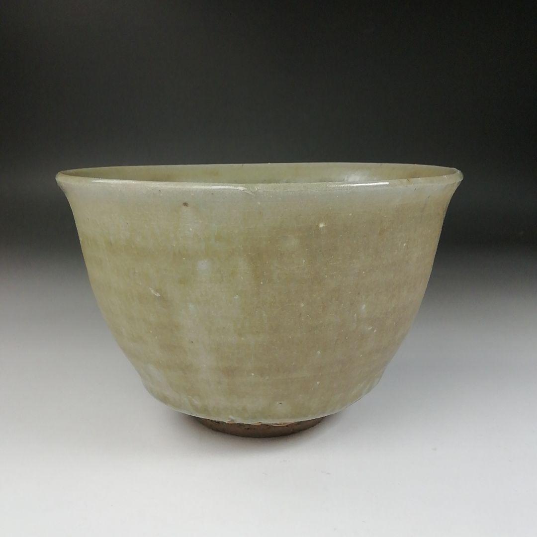 Ｔ３１９　茶碗　『灰釉　茶碗』『福海窯　水野鉐一 作』　共箱　抹茶碗　茶道具