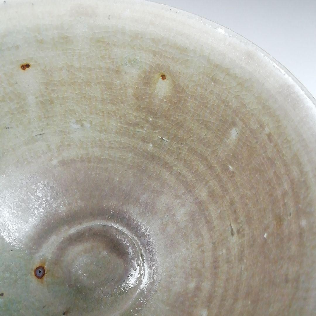 Ｔ３１９　茶碗　『灰釉　茶碗』『福海窯　水野鉐一 作』　共箱　抹茶碗　茶道具