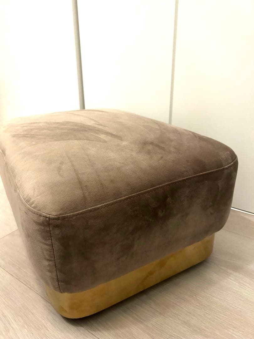 【送料込み】ロウヤ　椅子　オットマン　グレー