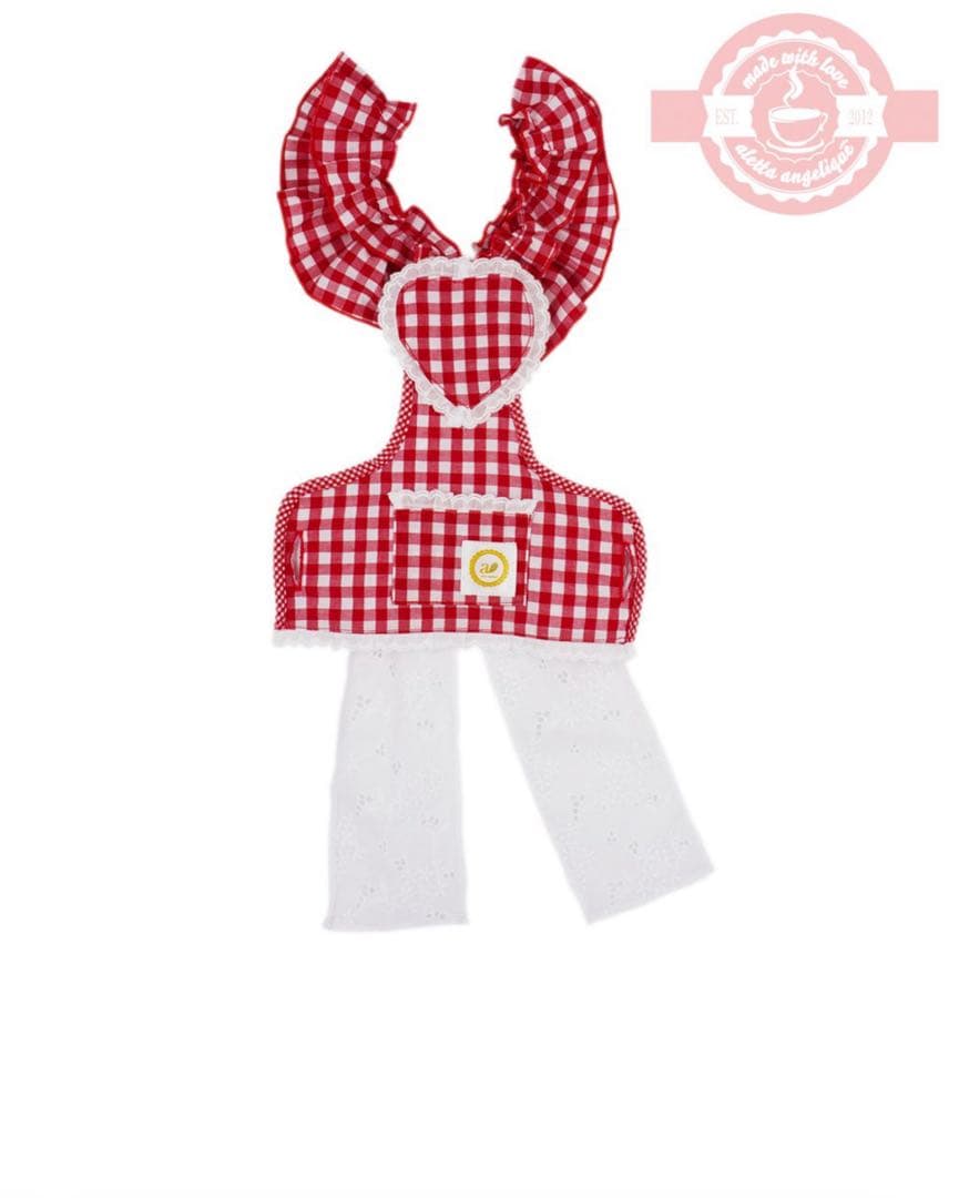 aletta angelique　CAFEエプロン&CAFE コック帽 Red