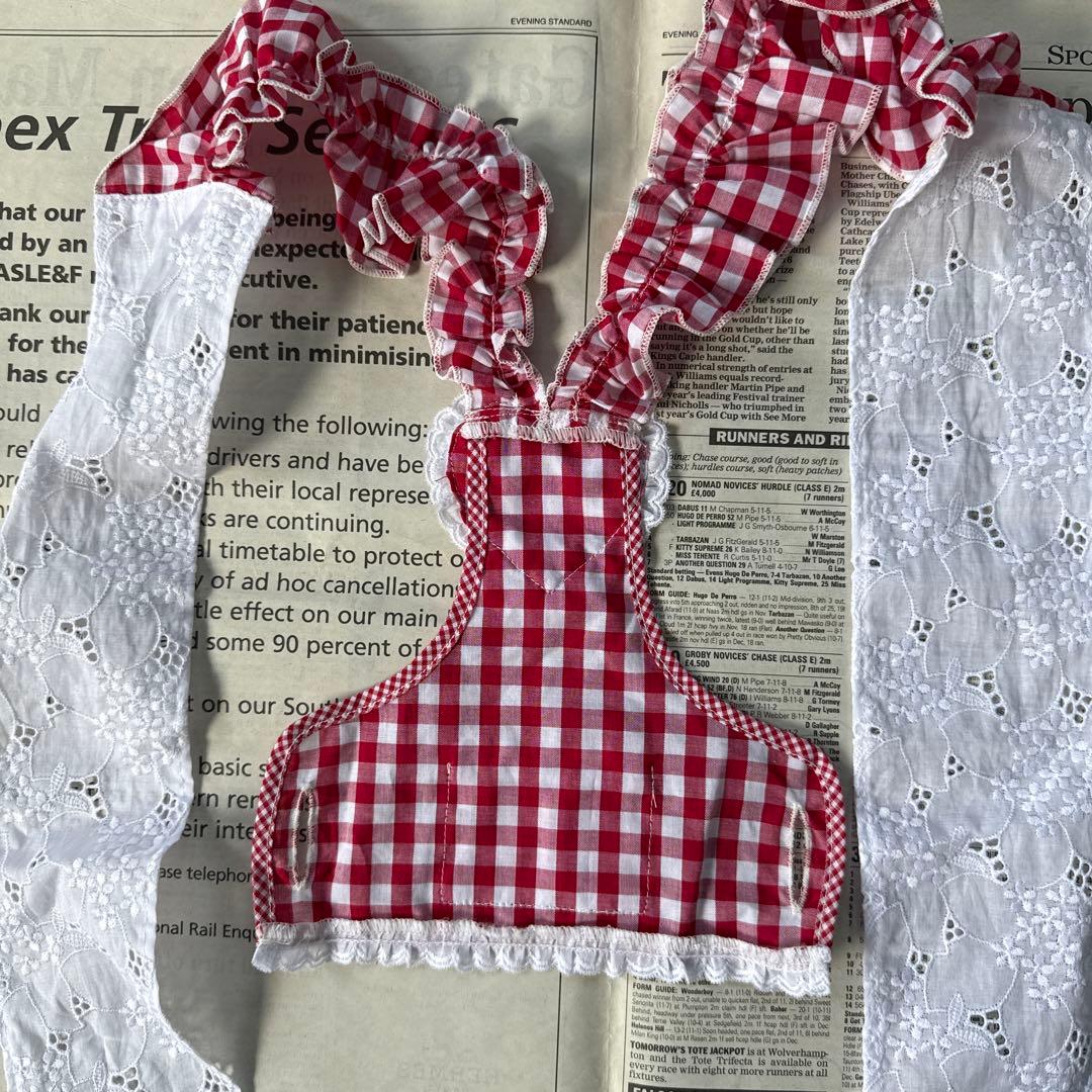 aletta angelique　CAFEエプロン&CAFE コック帽 Red