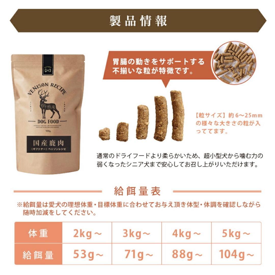 ギフトナー ドッグフード ベニソンレシピ 鹿肉 900g×5袋