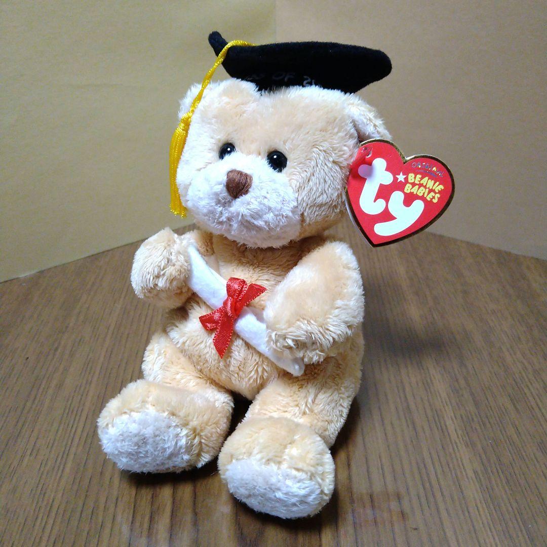 ty ぬいぐるみ クマ ビーニーベイビーズ 卒業 卒園 くま 角帽 熊