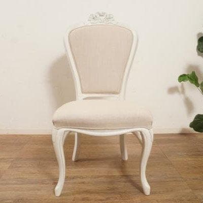 ハンプトンシリーズ　アンティーク風 ロココ調チェア　シングルチェア