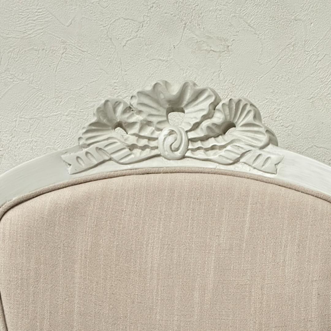 ハンプトンシリーズ　アンティーク風 ロココ調チェア　シングルチェア