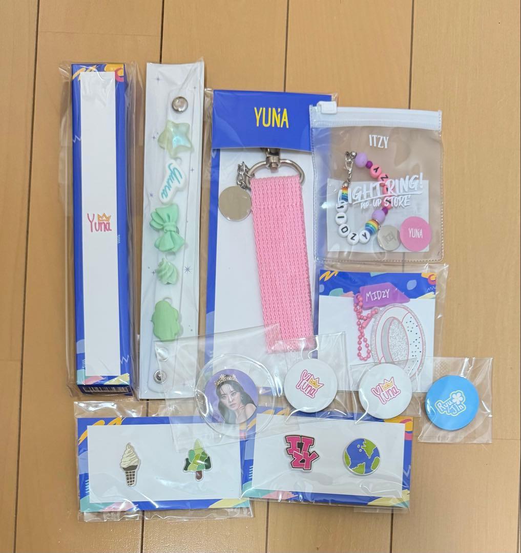 itzy ライトリング ストラップ アクセサリー ポップアップ ユナ セット