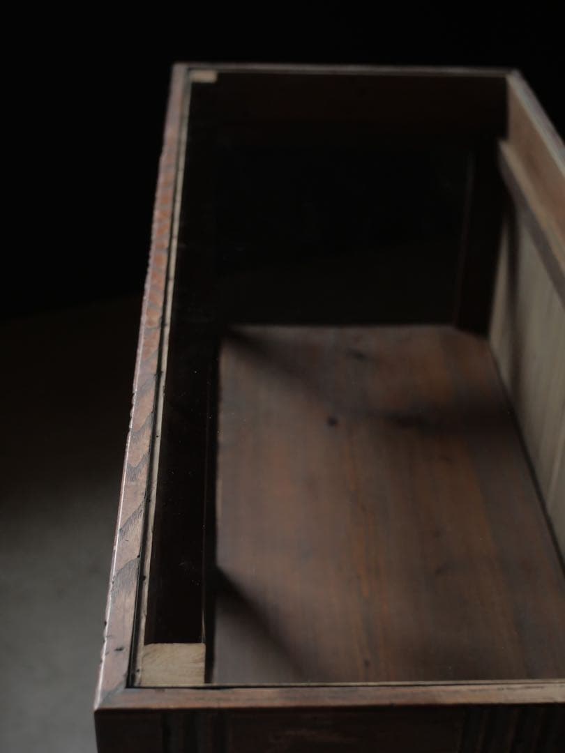 ショーケース　ゆらゆらガラス　古家具　古道具　アンティーク　レトロ