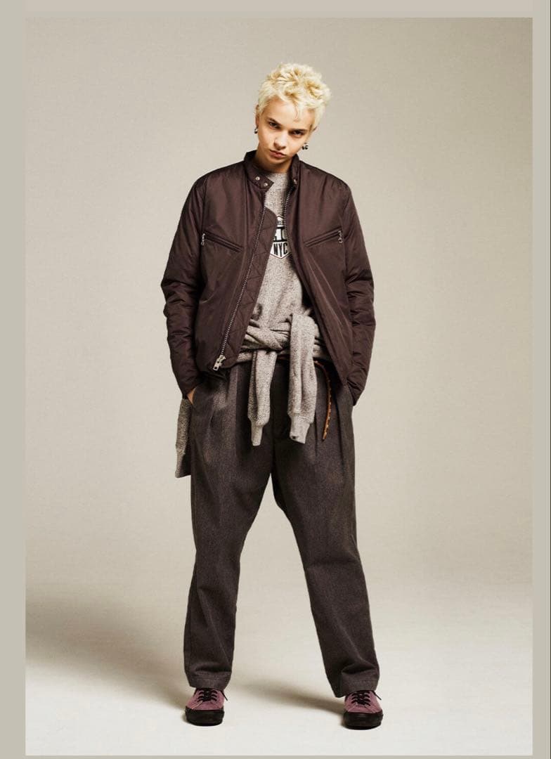 TAION SCHOTT タイオンxショットコラボ　ライダースダウンジャケット