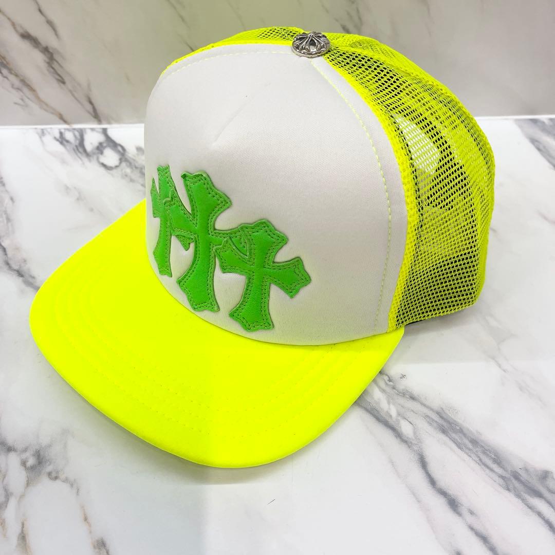 【年末セール】31日まで クロムハーツ クロスパッチ トラッカーキャップ 黄色