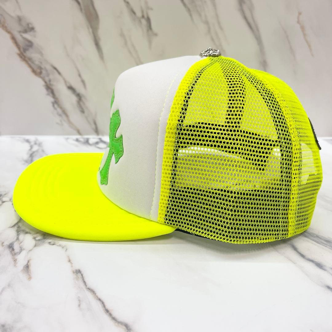 【年末セール】31日まで クロムハーツ クロスパッチ トラッカーキャップ 黄色