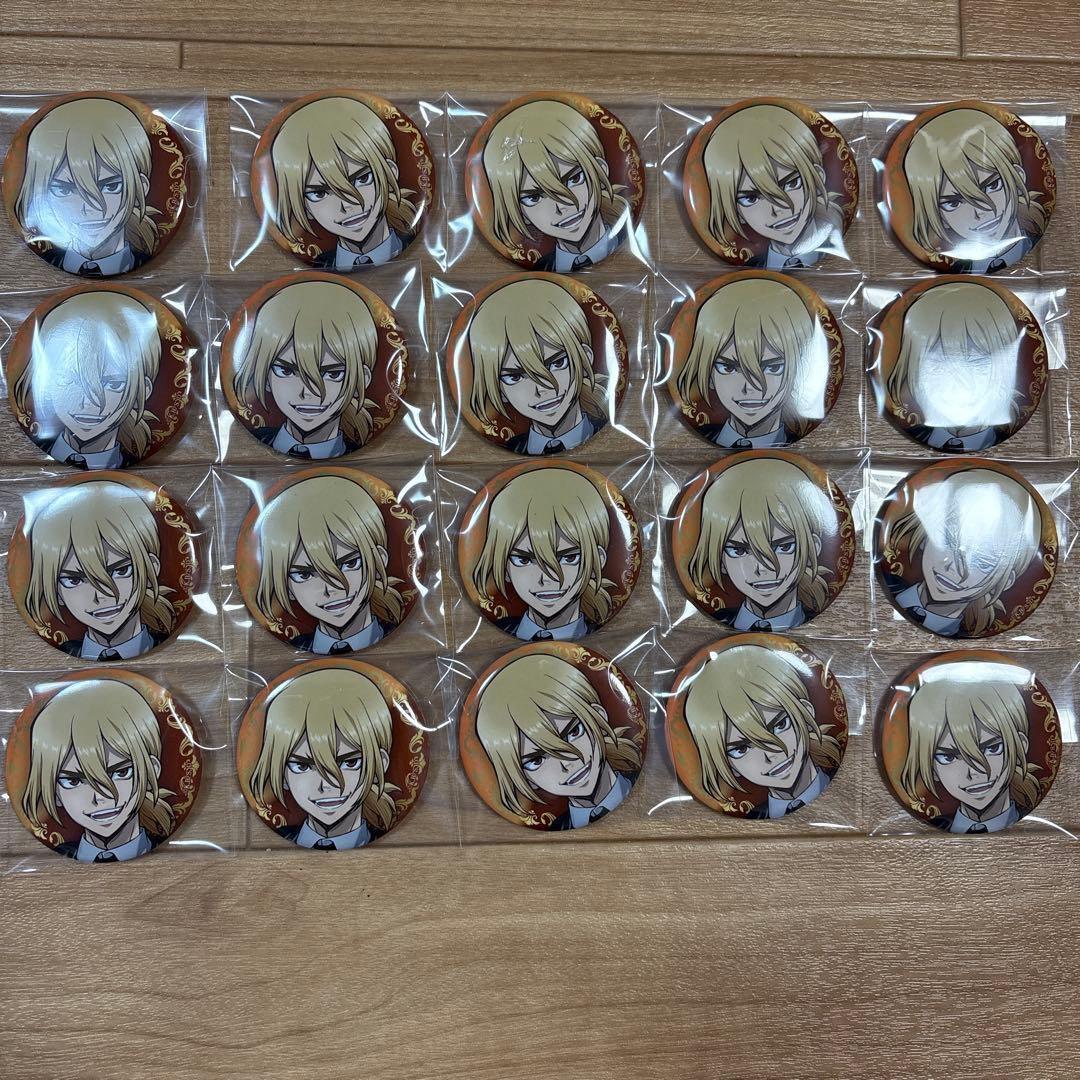 龍水①　アップ　缶バッジ　ブラックスーツ　ジャンプフェスタ　Dr.STONE