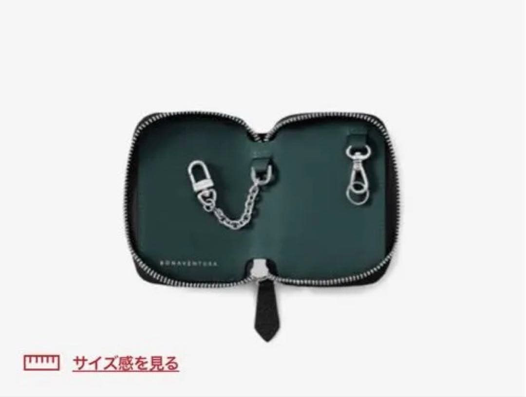 びび⭐︎BONAVENTURA ラウンドジップ スマートキーケース ブラック