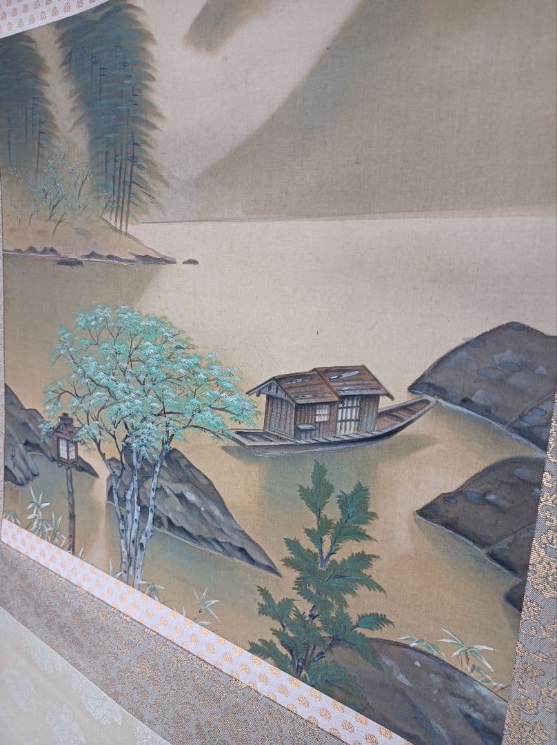 軸 開運 おもてなし 絵 龍脈 山水 花 紅葉 中国 風水 美術 骨董 インテリ