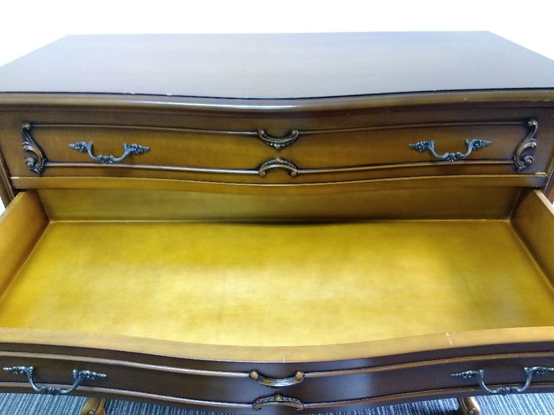 【送料無料】イタリア製　4段チェスト　猫脚　アンティーク　ヨーロピアン　f447