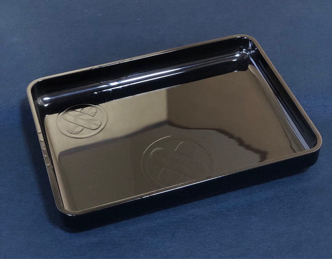 割引❗️《R》黒塗 小廣盆 紋 塗師 三木表悦 木製漆器 共箱 250905H3