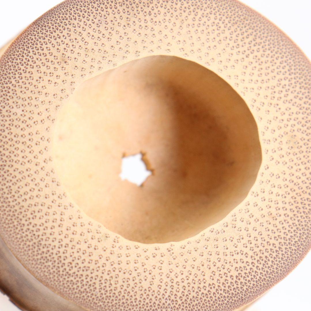 黒田正玄作 竹蓋置一双 裏千家十四代 淡々斎書付 花押 茶道具 共箱　V951