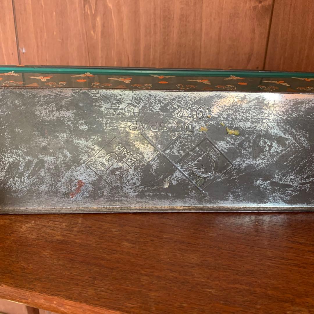 アンティーク　オランダ　ミツバチブリキボックス　蚤の市