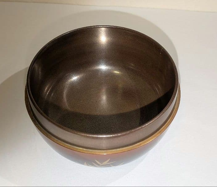 『和歌浦蒔絵』平棗　清水庄三 鶴模様 茶道具 永田宗伴書付的々斉　朱塗り内銀溜塗