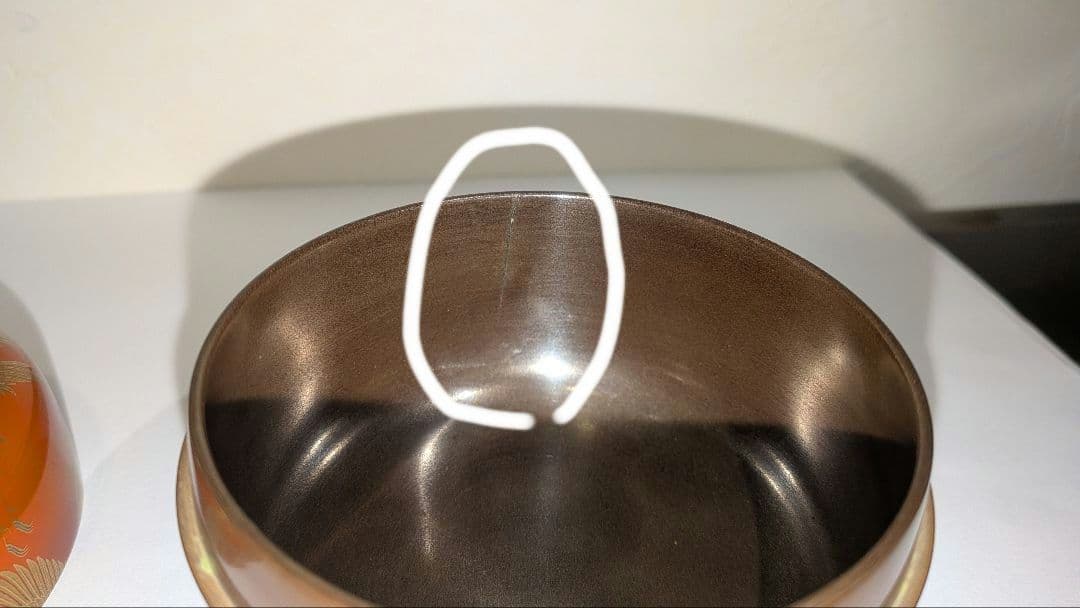 『和歌浦蒔絵』平棗　清水庄三 鶴模様 茶道具 永田宗伴書付的々斉　朱塗り内銀溜塗