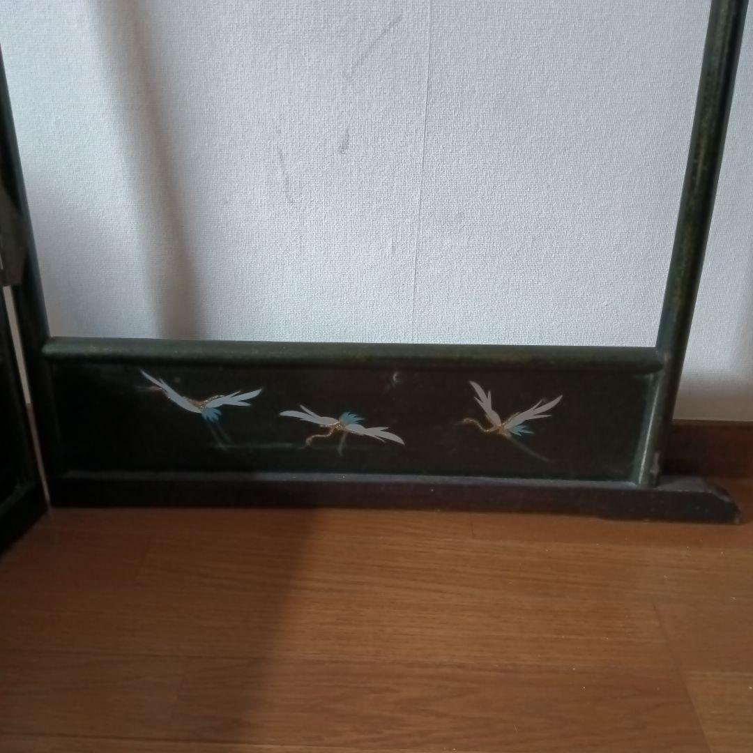 漆塗り衣桁 フック付き