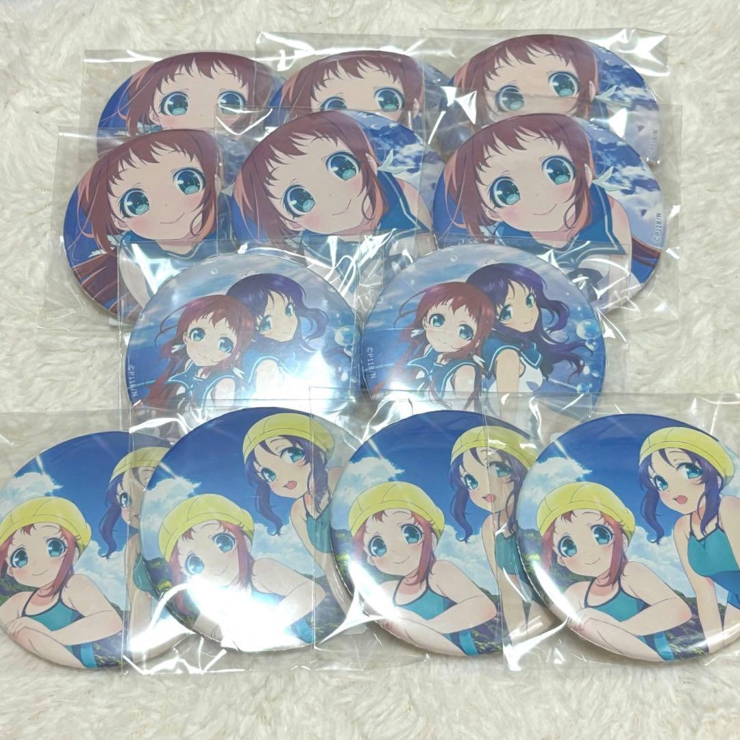 凪のあすから くじ引き堂 くじ D賞 缶バッジ 向井戸まなか 比良平ちさき