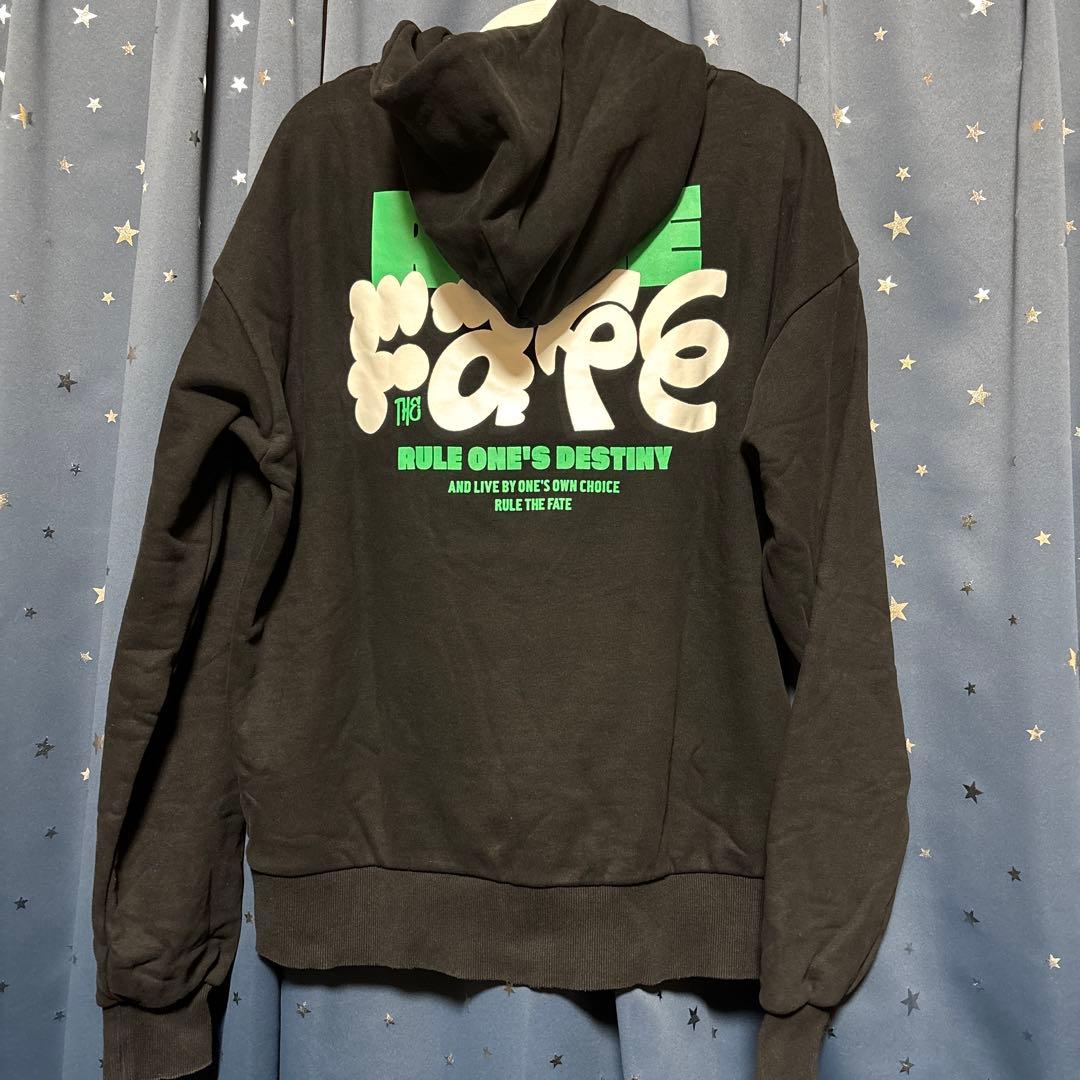 値下げ マイファスHiro RULE THE FATE 裏起毛フーディ ブラック