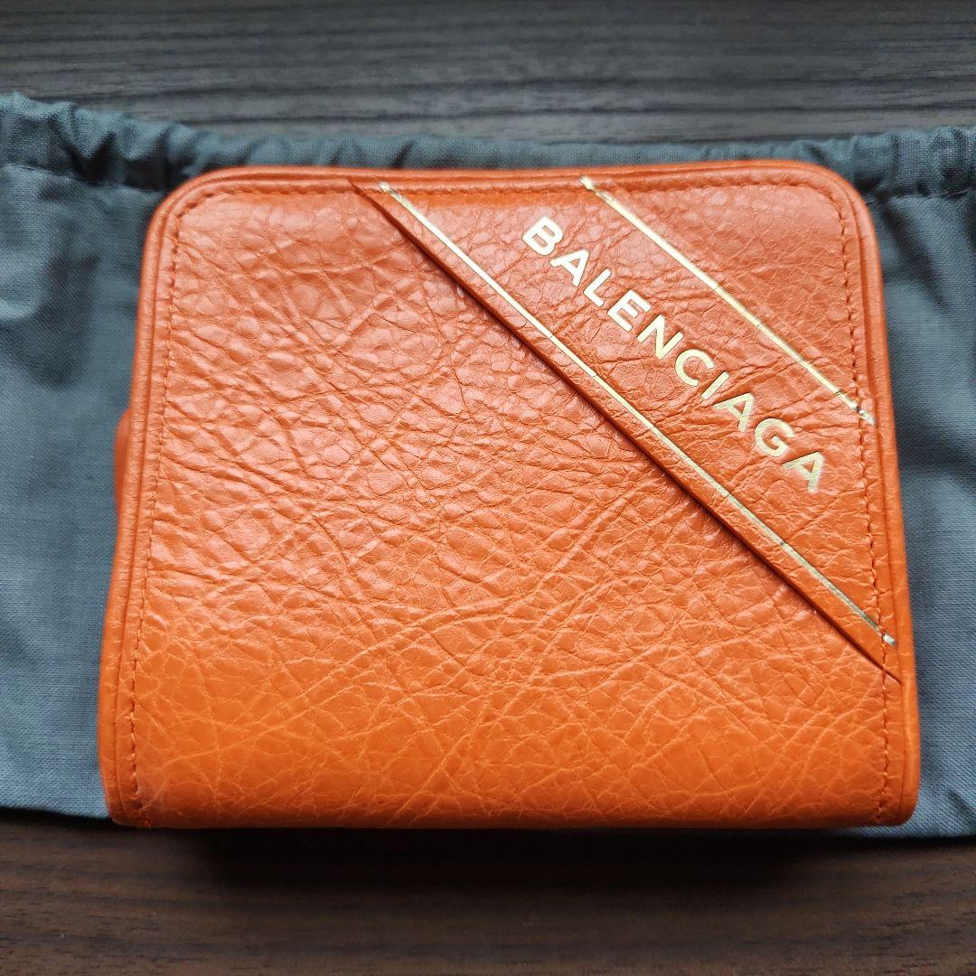 BALENCIAGA オレンジ 二つ折り財布