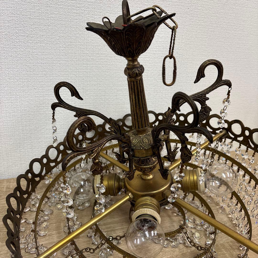 シャンデリア　4灯　レトロ