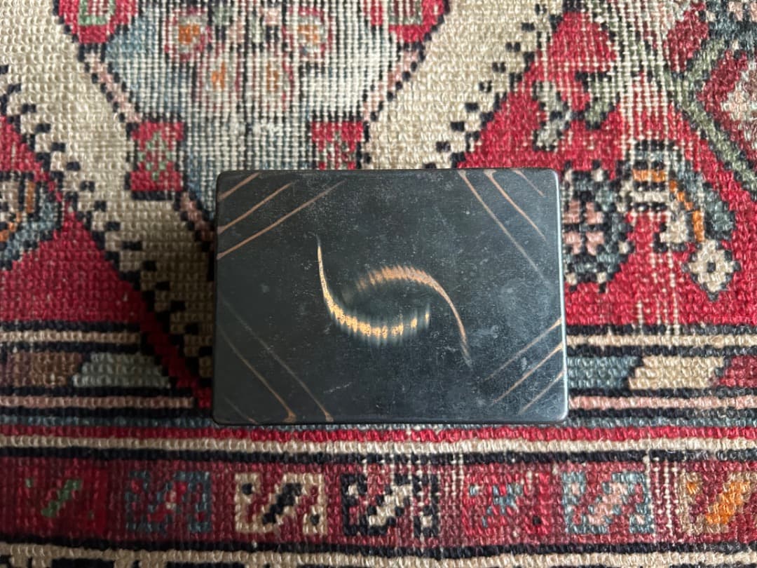 アンティーク Japanned Coin Bank ジャパンカラー バンク