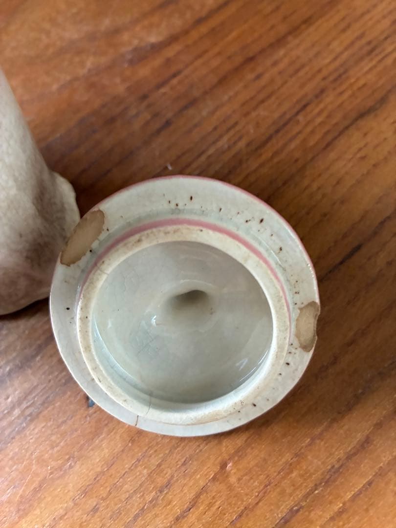 フランス　アンティーク　陶器　キャニスター　バルボティーヌ　ローズ　ピンクCレア