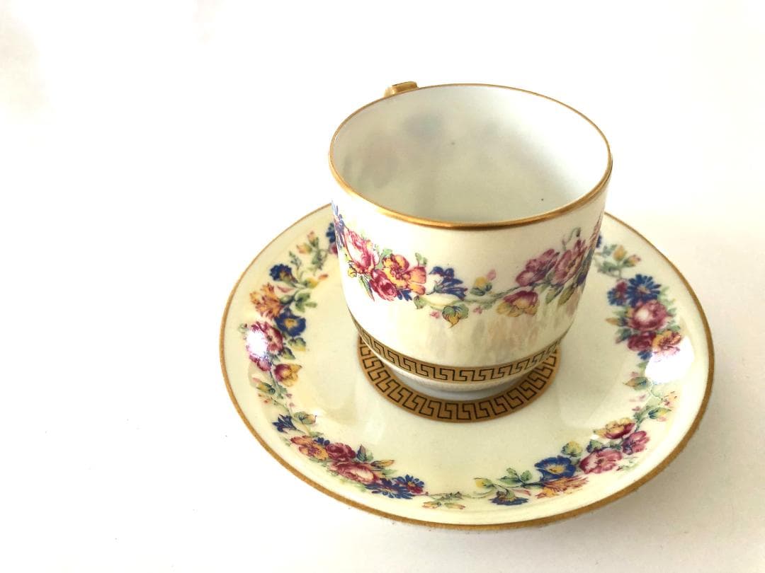 アビランド リモージュ カップ&ソーサー 金彩花柄 【アンティーク】