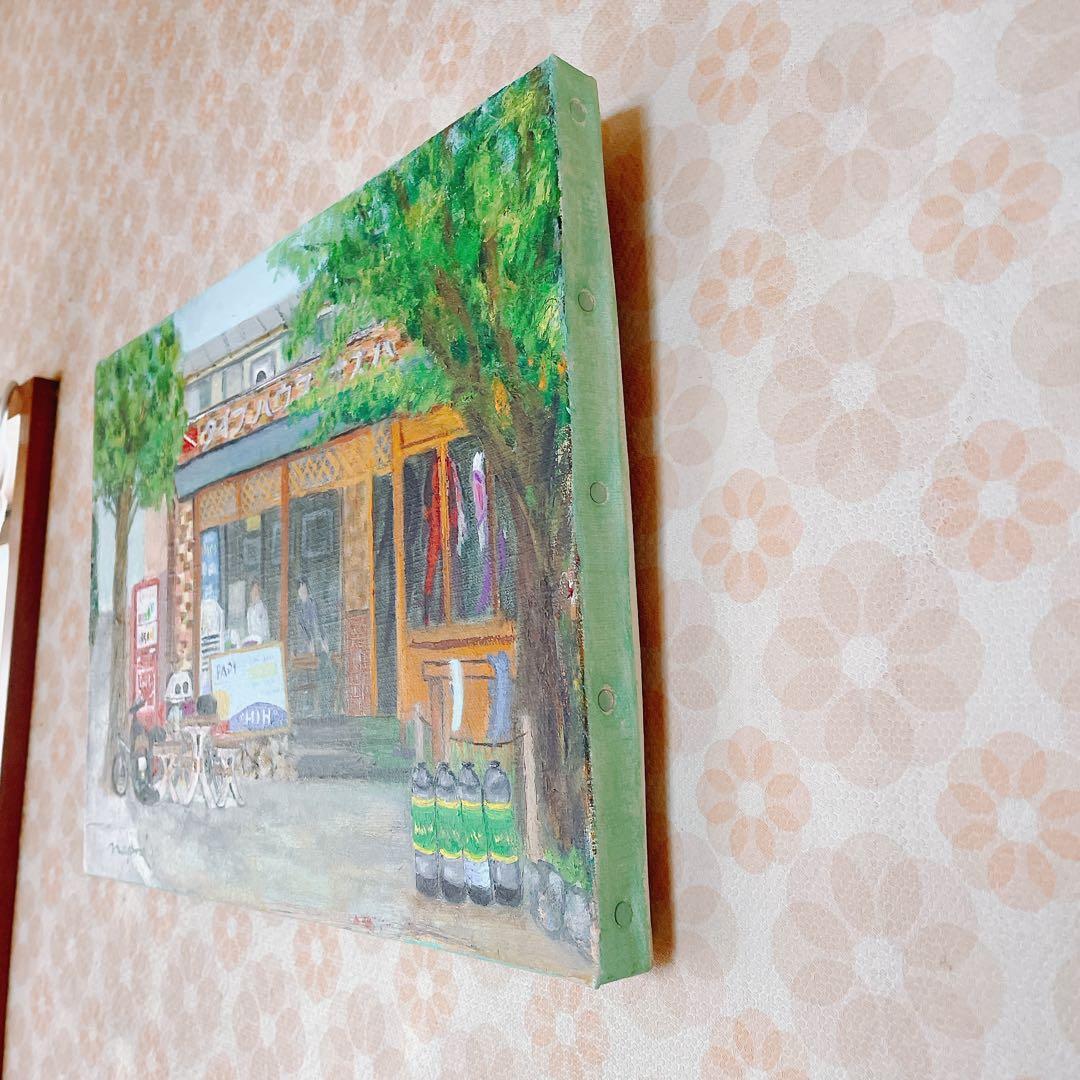 【油彩画】 「ダイビングショップ」 F4号 油絵